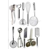 Kitchen Damys Çelik 10 Parça Lüx Yemek Hazırlık Pratik Mutfak Çeyiz Pratik Mutfak Hazırlık Seti - paslanmaz çelik