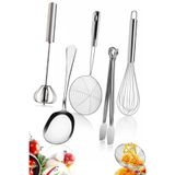 Kitchen Damys Lüks Servis Kaşığı Çelik Çırpıcı Basmalı Çırpıcı Kevgir Kepçe Mutfak Mangal Izgara Maşası Çeyiz Seti