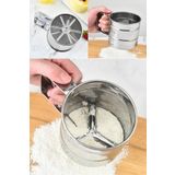 Kitchen Damys Lüx Paslanmaz Çelik Pratik Un Eleği Pasta Malzemeleri, Paslanmaz Çelik Un Ve Şeker Eleği