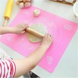 Kitchen Damys Mor Büyük Boy Silikon Hamur Açma Matı Ölçülü Çok Amaçlı Hamur Matı / Örtüsü 40X50 cm - Pembe