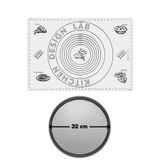Kitchen Design Lab 2'li Set Beyaz Silikon Hamur Açma Matı 45x65 cm ve Pizza Tepsisi 32 cm