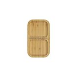 Kitchen Design Lab Bambu 2 Bölmeli Çerezlik / Sunumluk / Yağdanlık Şişe Standı 1 Adet Kahverengi
