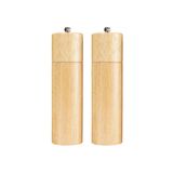 Kitchen Design Lab Bambu Ahşap Gövdeli Tuz Karabiber Değirmeni Baharat Öğütücüsü 21 CM - 2 Adet - 378