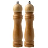 Kitchen Design Lab Bambu Gövdeli Komple Ahşap Tuz Karabiber Değirmeni Baharat Öğütücüsü Büyük Boy 21 cm 2 Adet
