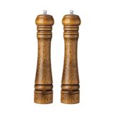Kitchen Design Lab Bambu Gövdeli Komple Ahşap Tuz Karabiber Değirmeni Baharat Öğütücüsü Büyük Boy 27 Cm 2 Adet