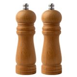 Kitchen Design Lab Bambu Gövdeli Komple Ahşap Tuz Karabiber Değirmeni Baharat Öğütücüsü Orta Boy 16 cm 2 Adet