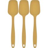 Kitchen Design Lab Büyük Boy Yanmaz Yapışmaz Silikon Düz Spatula Sarı 3 Lü Set Silikon Düz Yassı 3’lü Spatula Sarı