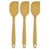 Kitchen Design Lab Büyük Boy Yanmaz Yapışmaz Silikon Yassı Spatula Sarı 3 Lü Set Silikon Yassı Spatula Sarı 3lü