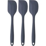 Kitchen Design Lab Büyük Boy Yanmaz Yapışmaz Silikon Yassı Spatula Seti 3 Parça - Spatula Yassı 3'lü Set Silikon