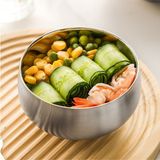 Kitchen Design Lab Çelik Çift Cidarlı Kase, Çırpma ve Karıştırma Kabı 18 CM 18/10 - 304 Kalite - Paslanmaz Çelik