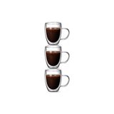 Kitchen Design Lab Çift Cidarlı Cam 300 ML Kupa Seti 3 Adet 2038