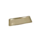 Kitchen Design Lab Paslanmaz Çelik Gold Renk Dikdörtgen Dar Metal Düz Sunum Tepsisi Çay Kahve Tatlı Sunum 1 Adet