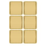 Kitchen Design Lab Paslanmaz Çelik Gold Renk Sunum Tepsisi, 21x21 cm, 6 Adet