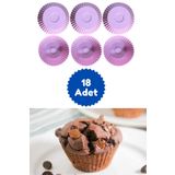 Kitchen Design Lab Pembe 18'li Silikon Mini Browni Kalıbı - Muffin Kalıbı 18 Adet Cupcake Kek Kalıbı