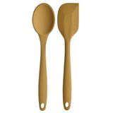 Kitchen Design Lab Silikon Spatula Seti, 2'li, Sarı, Yanmaz Yapışmaz