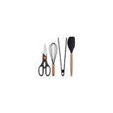 Kitchen Design Lab Siyah Silikon Kepçe Kaşık Kevgir Makarna 2 Spatula Maşa Makas Çırpıcı 9 Adet