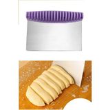 Kitchen Dream Desen Saplı Spatula Hamur Kesici, Çelik Hamur Kazıyıcı