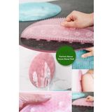 Kitchen Dream Pratik Silikon Vantuzlu Banyo Fırçası Masaj Pedi Sırt Ayak Kesesi Yıkama Aleti Sırt Lifi Ayak Matı