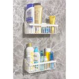 Kitchen Dream Yapışkanlı Banyo Rafı 2'li Banyo Düzenleyici Duş Rafı Kanca Askılı Organizer Şampuanlık Plastik