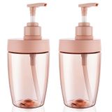 Kitchen GIMS Geniş Ağızlı Plastik Pompa Şişe Dispenseri 16oz 2'li Paket Seyahat Şampuanı ve Saç Kremi Şişeleri Tuvalet Malzemeleri için Sızdırmaz Seyahat Şişeleri Doldurulabilir Seyahat Boyu
