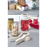 Kitchen Her Boy Kavanoz Kapağına Uyumlu Kırılmaya Karşı Dayanıklı Plastik Konserve Turşu Kavanoz Açacağı Beyaz