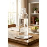 Kitchen Life 1 Litre Sızdırmaz Zaman Çizelgeli Cam Su Şişesi Motivasyonel Matara
