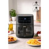 Kitchen Life 12 Ekran Programlı 6 Litre Dijital Dokunmatik 1500 W Yağsız Kızartma Sıcak Hava Fritözü