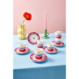Kitchen Life 12 Parça 6 Kişilik Porselen Eclipse Kahve Fincan Takımı 100 ml - Beyaz