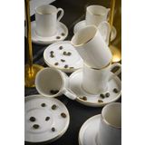 Kitchen Life 12 Parça 6 Kişilik Stackable Altın Yaldızlı Kahve Fincan Takımı - Kahve Fincanı Seti 100ml