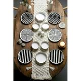 Kitchen Life 12 Parça 6 Kişilik Stackable Black Eyes Kahvaltı Takımı - Lüx Kahvaltılık Sunum Tabağı Seti Siyah Beyaz