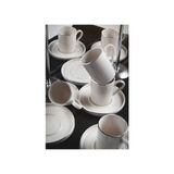 Kitchen Life 12 Parça Platin Gümüş Yaldızlı Kahve Fincan Takımı Porselen Kulplu Desensiz Set
