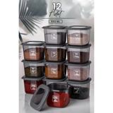 Kitchen Life 12'Li 550 ml Kare Etiketli Vakumlu Saklama Kabı Seti-Kavanoz Erzak Kabı Hava Geçirmez