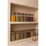 Kitchen Life 12'li Akasya Görünümlü Etiketli Sızdırmaz Baharatlık Seti 350 ml