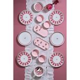 Kitchen Life 14 Parça 6 Kişilik Lovely Birds Kahvaltı Takımı-lüx Kahvaltılık Sunum Seti Tabağı Pembe