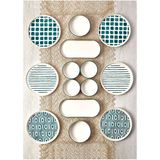 Kitchen Life 14 Parça 6 Kişilik Neometric Stackable Kahvaltı Takımı - Kahvaltılık Sunum Tabağı