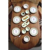 Kitchen Life 14 Parça 6 Kişilik Nordica Kahvaltı Takımı-Lüx Kahvaltılık Sunum Seti Tabağı