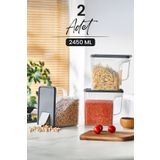 Kitchen Life 2 Li Jumbo Boy Erzak Saklama Kabı Seti - 2450 ml - Sakalam Kutusu