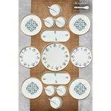 Kitchen Life 21 Parça 6 Kişilik D Harma Stackable Kahvaltı Takımı - Kaşıklı Kahvaltılık Sunum Seti Tabağı