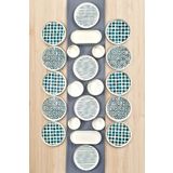 Kitchen Life 22 Parça 12 Kişilik Neometric Stackable Kahvaltı Takımı - Kahvaltılık Sunum Tabağı