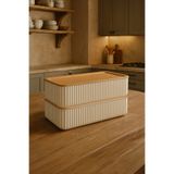 Kitchen Life 2'li Bambu Görünümlü Dikdörtgen Saklama Kabı - 2x300ml Saklama Kutusu Lunch Box