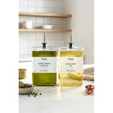 Kitchen Life 2'Li Cam Yağdanlık Seti 750 Ml-Zeytinyağı Ve Sirkelik Seti Şeffaf