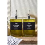 Kitchen Life 2'li Gümüş Kare Yağlık Sirkelik Seti 500 ml - Zeytinyağı Sıvı Yağı Şişesi Sosluk Sirkelik Seti - Şeffaf