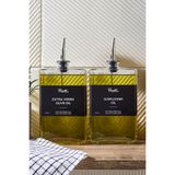 Kitchen Life 2'li Gümüş Kare Yağlık Sirkelik Seti 500 ML - Zeytinyağı Sıvı Yağı Şişesi Sosluk Sirkelik Seti