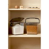 Kitchen Life 2'li Mega Boy Kare Kulplu Un Bakliyat Kabı Deterjanlık Saklama Kabı 6 Litre