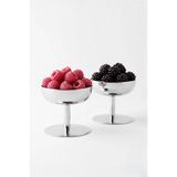 Kitchen Life 2'li Stainles Steel Paslanmaz Çelik Ayaklı Sunumluk Çerezlik Seti Gümüş Renkli Dayanıklı Malzeme