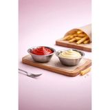 Kitchen Life 2'li Stainles Steel Reçellik Sosluk Kahvaltılık Paslanmaz Çelik Sunum Seti - Gümüş