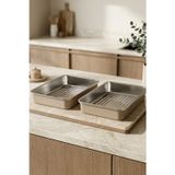 Kitchen Life 2'Li Stainless Paslanmaz Çelik Vakumlu Saklama Kabı,Fırın Ve Kek Kabı 1,9 Lt Yemek Kabı Sefer Tası