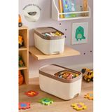 Kitchen Life 2'li Tekerlekli Kayar Kapaklı Oyuncak Saklama Kabı 12 Litre -Oyuncak Sepeti