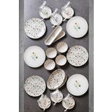 Kitchen Life 32 Parça 6 Kişilik Azelia New Bone Porselen Kahvaltı Takımı