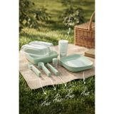 Kitchen Life 32 Parça 6 Kişilik Taşınabilir Kamp Ve Piknik Seti Çatal Bıçak Kaşık Sofra Seti